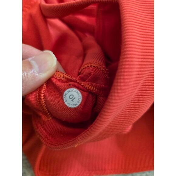 lululemon Energy Longline Bra Medium Support Sz 10 Red - Picture 6 of 6